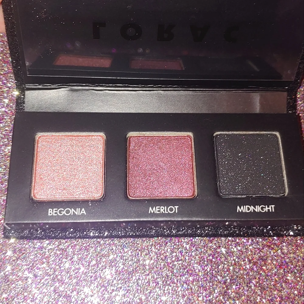 LORAC PRO Party Ready Palette Trio Eyeshadow Palette Begonia Merlot Midnight